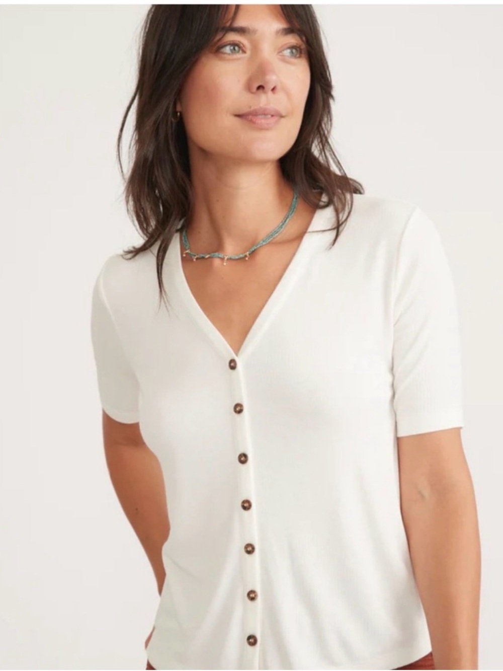 Marine Layer Lexi Ribbed Top Size Large - Picture 2 of 8